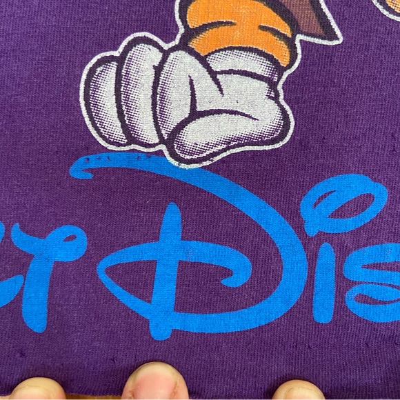 Vintage Disney Men’s Goofy Walt Disney World Logo Distressed Crop Top Size XL - Picture 6 of 10